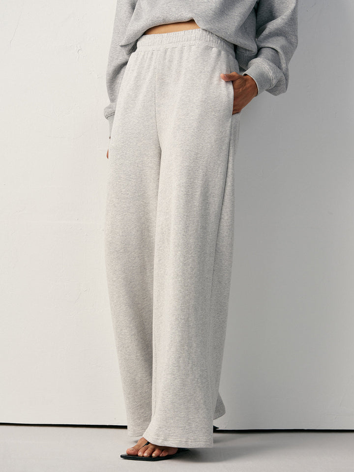 Cotton Blend Straight-Leg Sweatpants