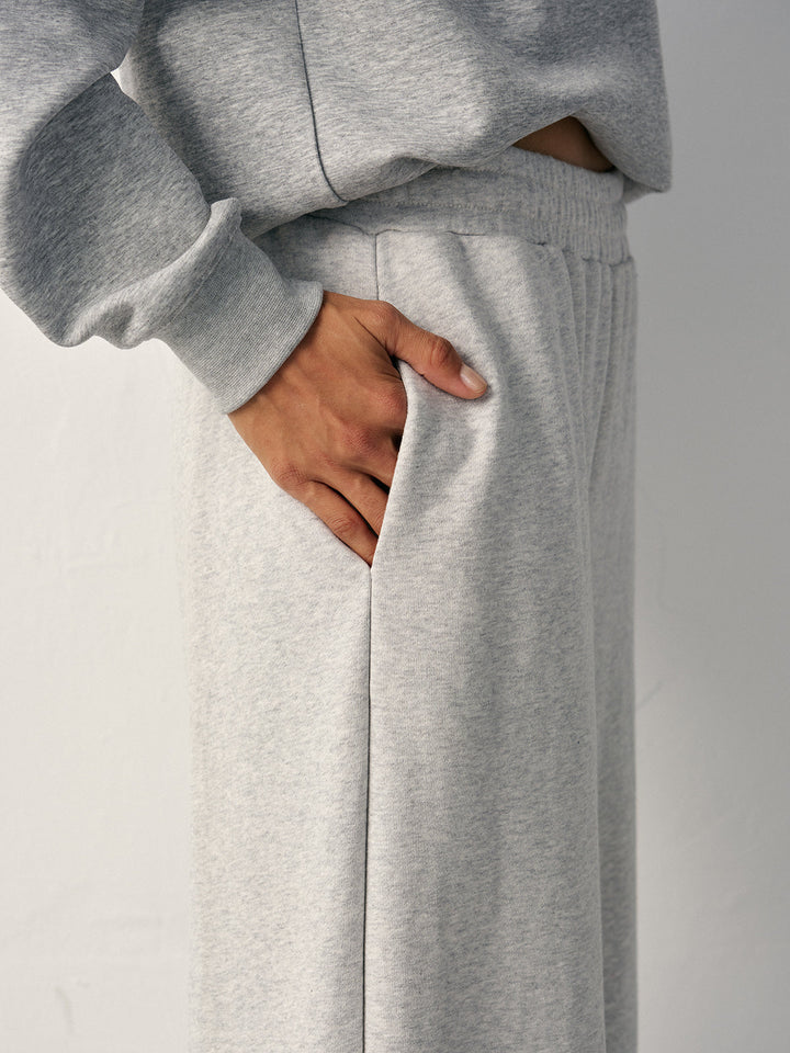 Cotton Blend Straight-Leg Sweatpants