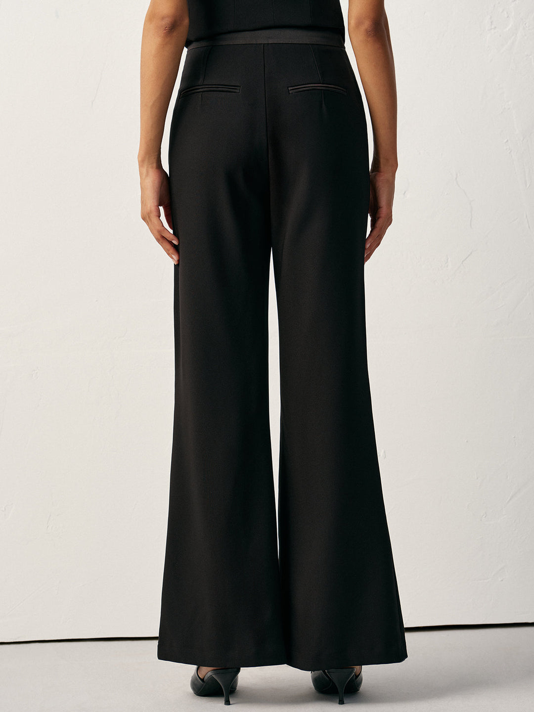 Mid-Waist Flared Pants