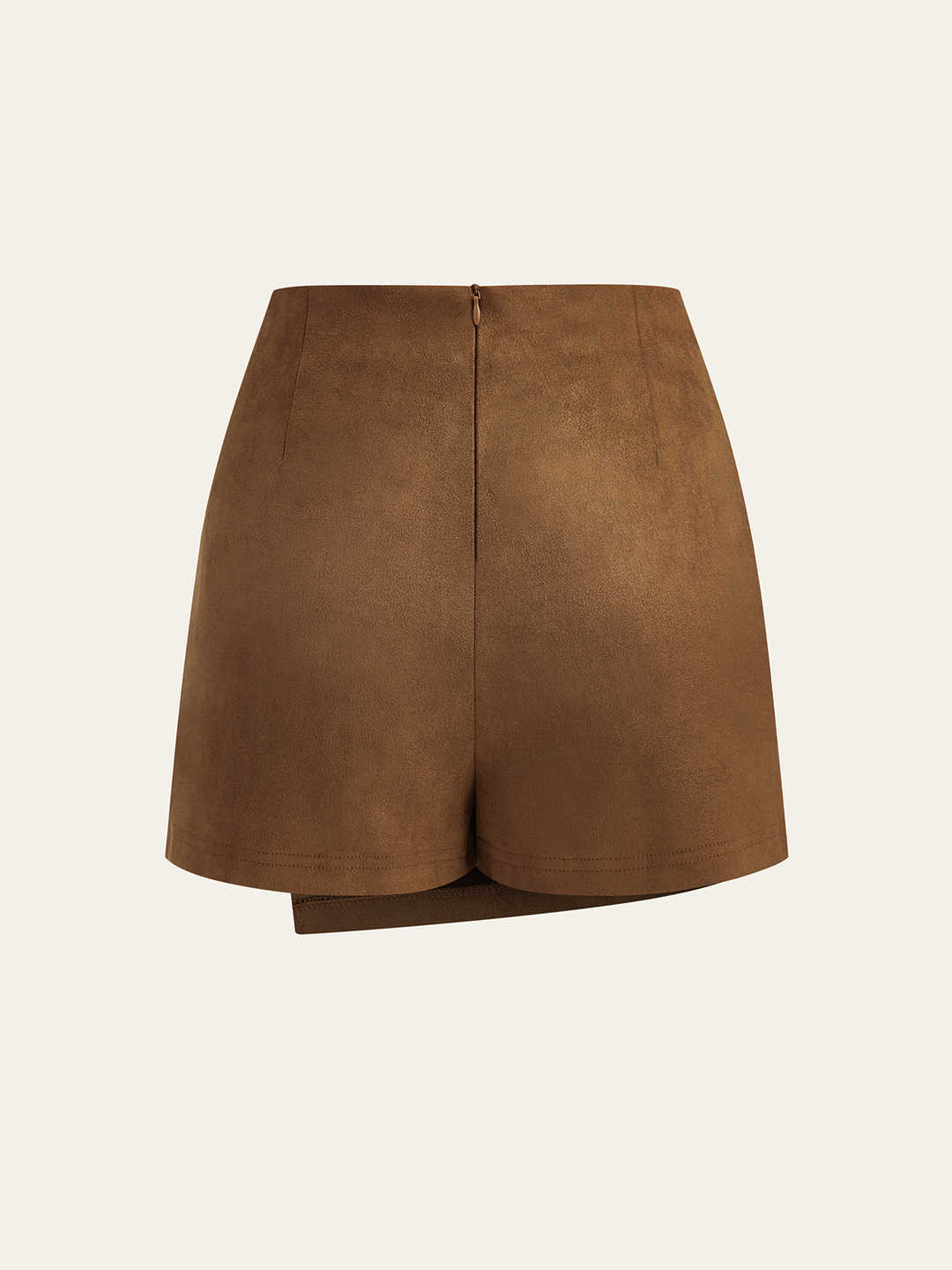 Suede Effect Twist Mini Skirt