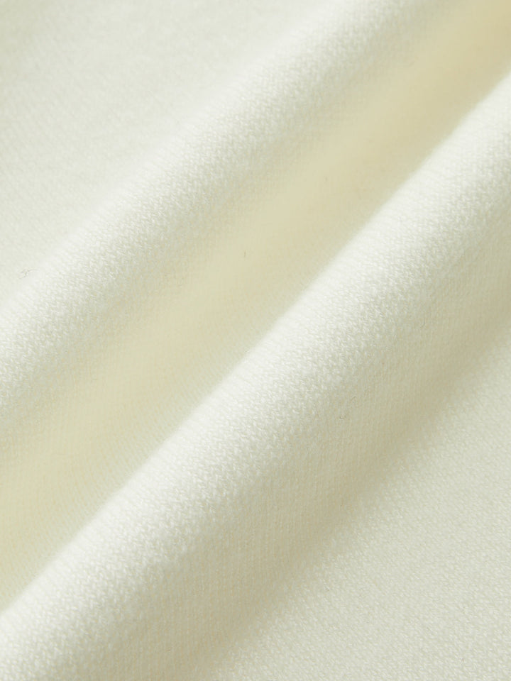 Contrast Trim Knit Vest and Midi Skirt Set