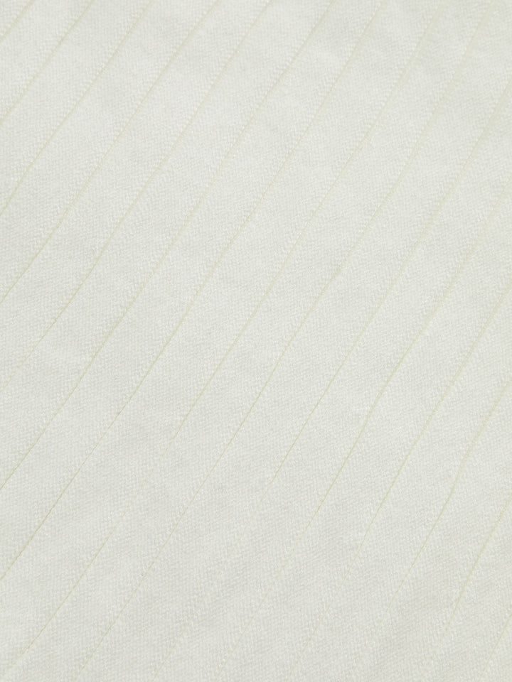 Contrast Trim Knit Vest and Midi Skirt Set