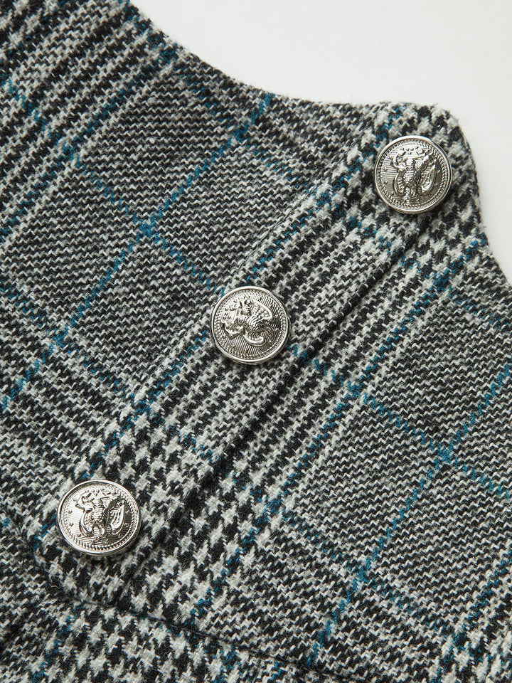 Plaid Pleated High-Waist Mini Skirt