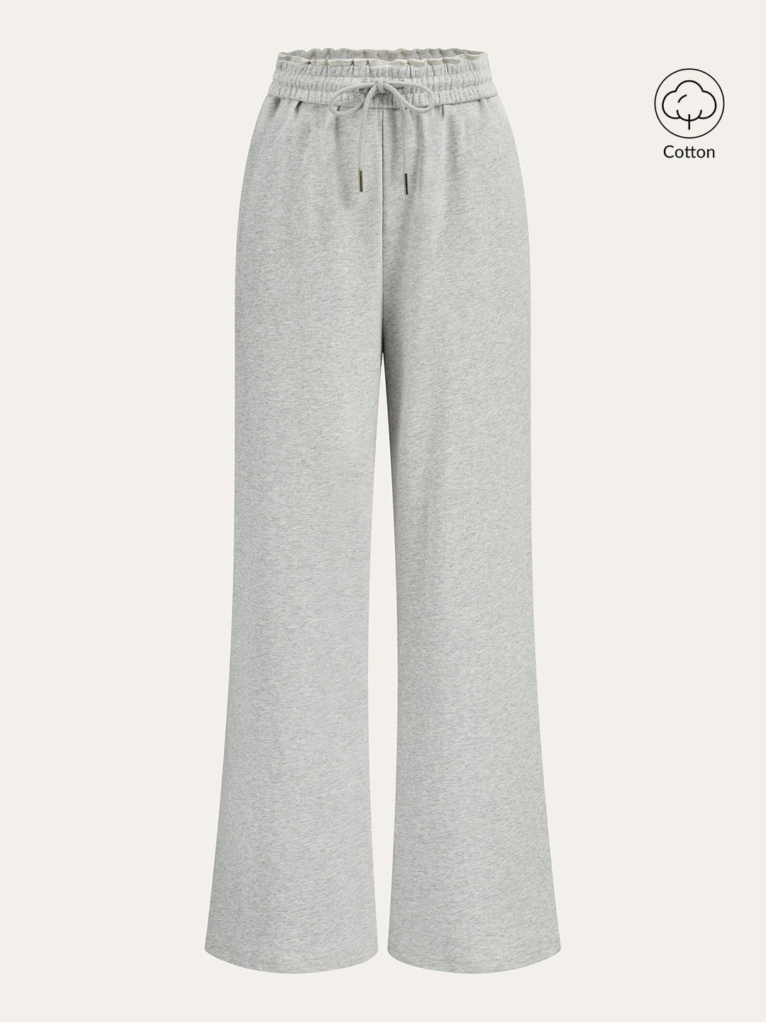 Cotton Blend Straight-Leg Sweatpants