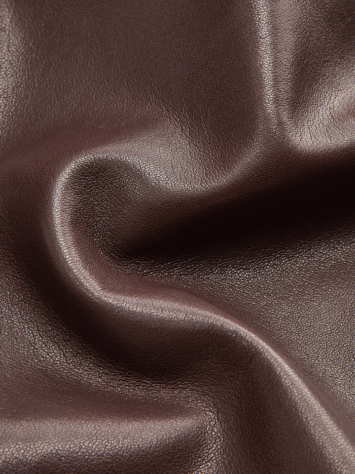 PU A-Line Mid-Waist Skirt