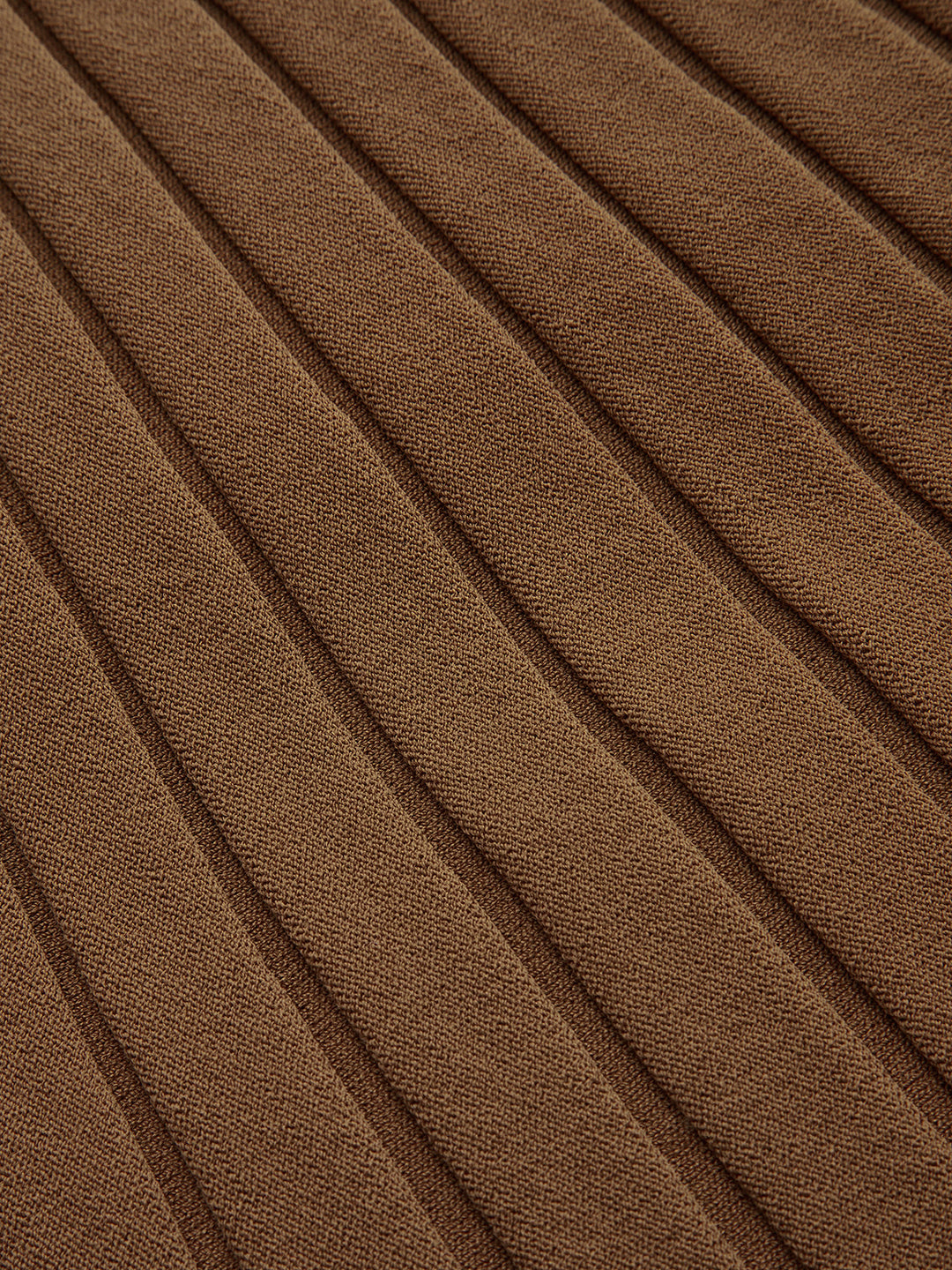 Ribbed Side Slit Button Detail Midi Skirt