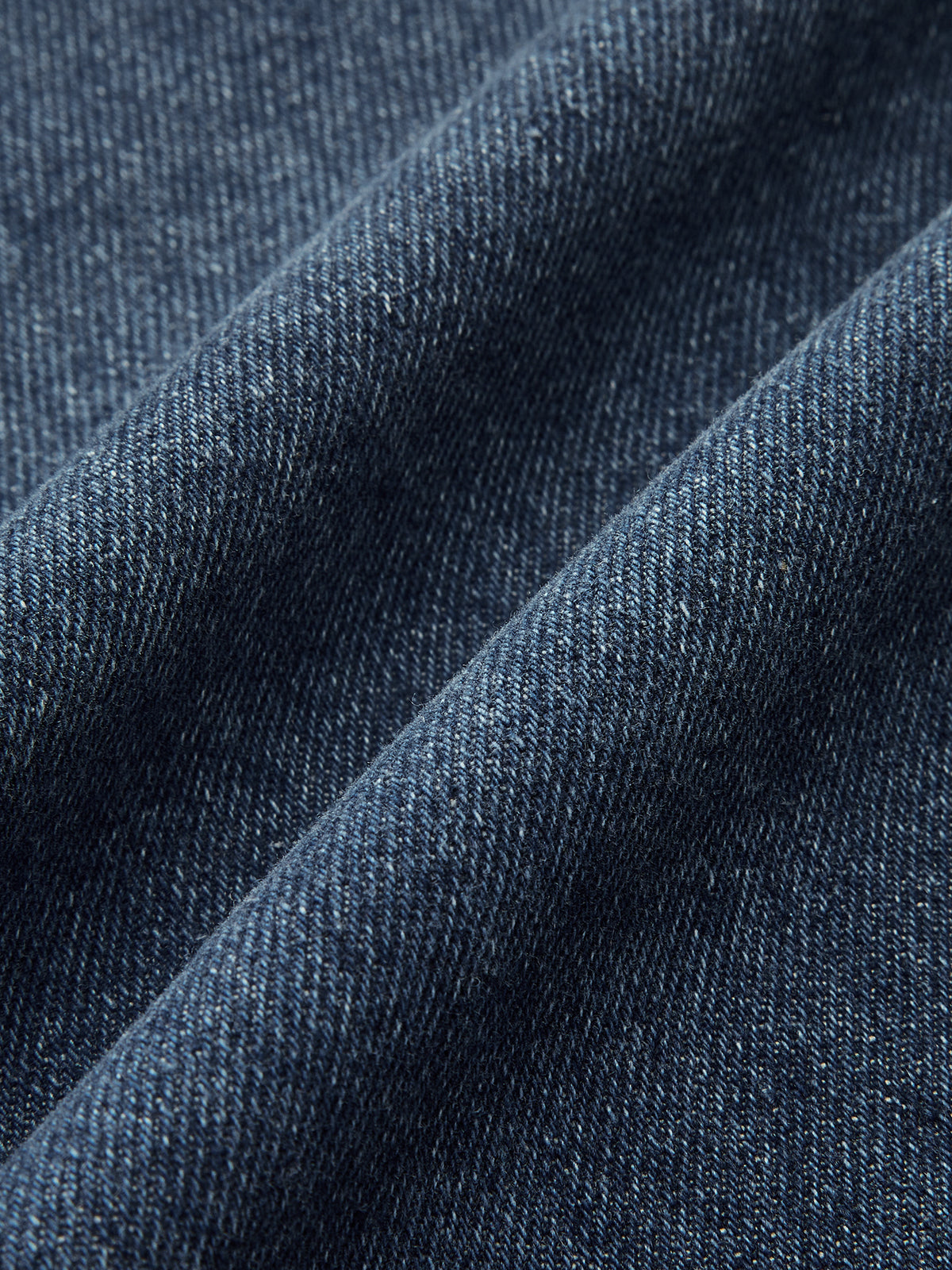 Mid-Waisted Denim Curved-Leg Pants