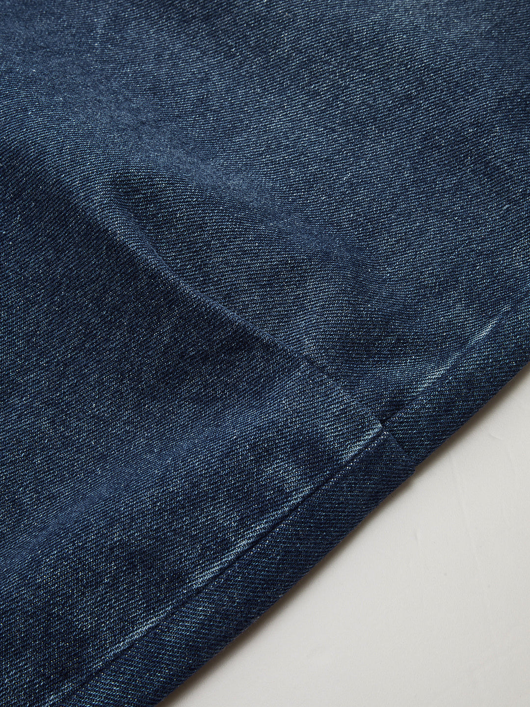 Mid-Waisted Denim Curved-Leg Pants