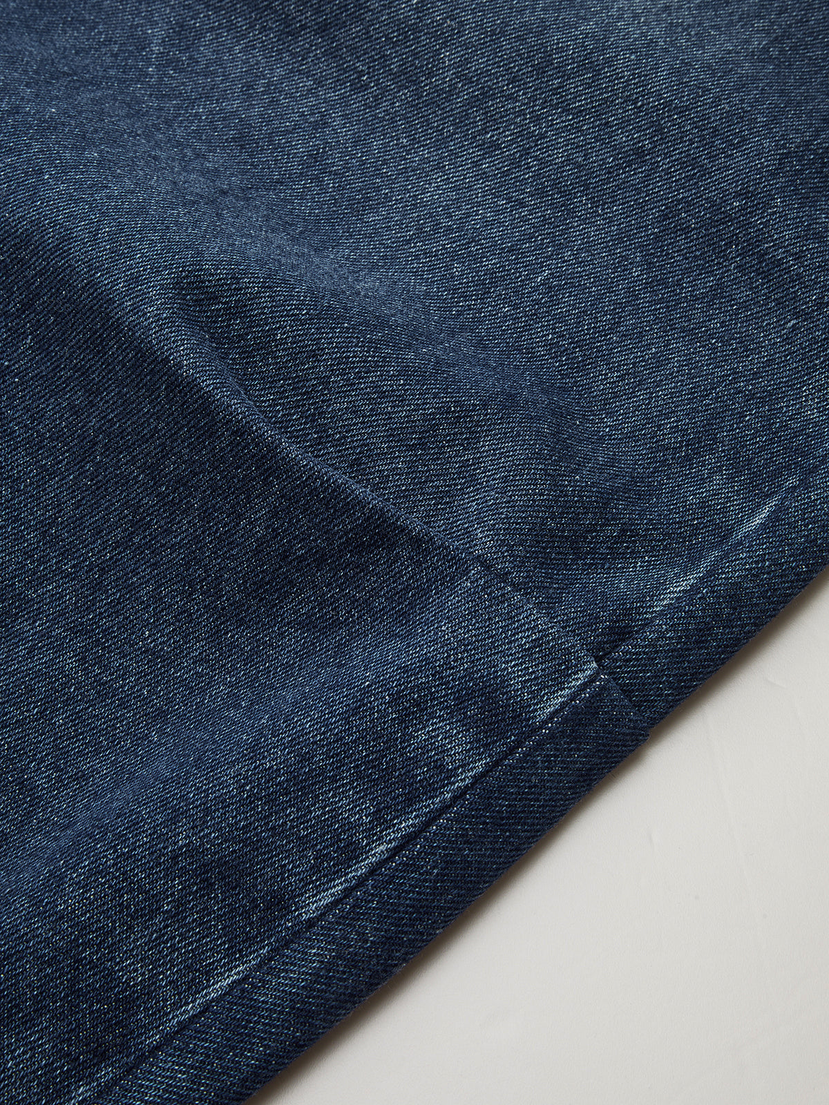 Mid-Waisted Denim Curved-Leg Pants