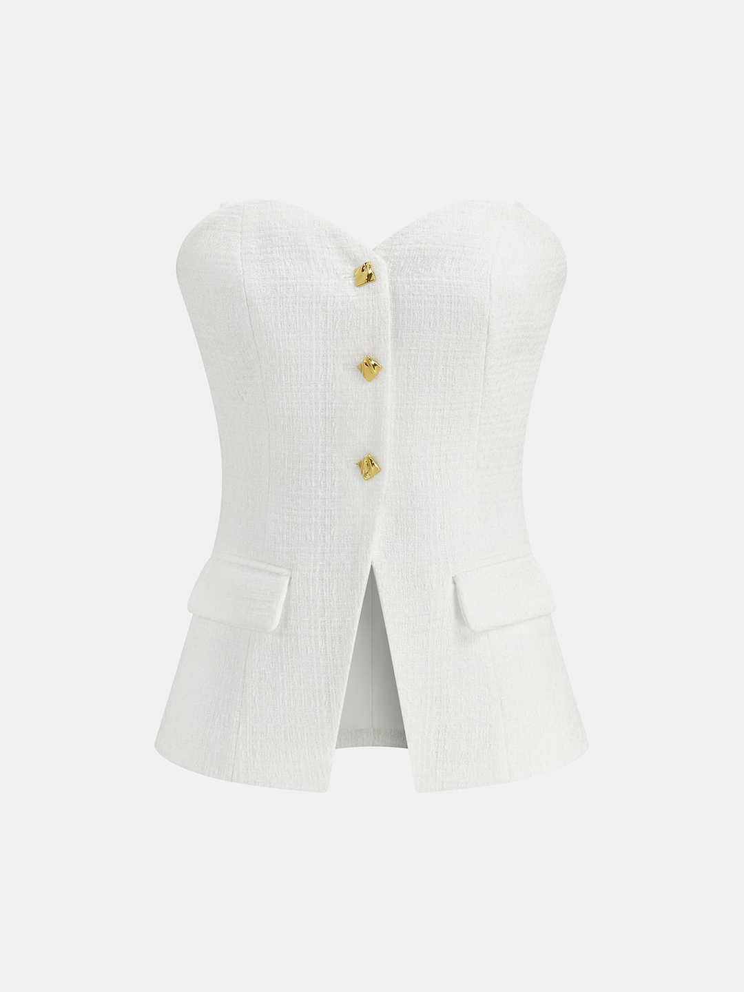 Tweed Strapless Top and Mini Skirt Set