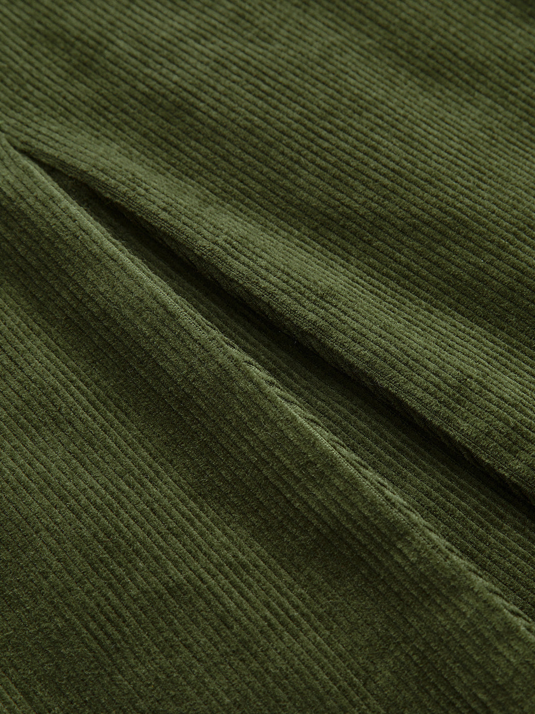 Pleated Corduroy Midi Skirt