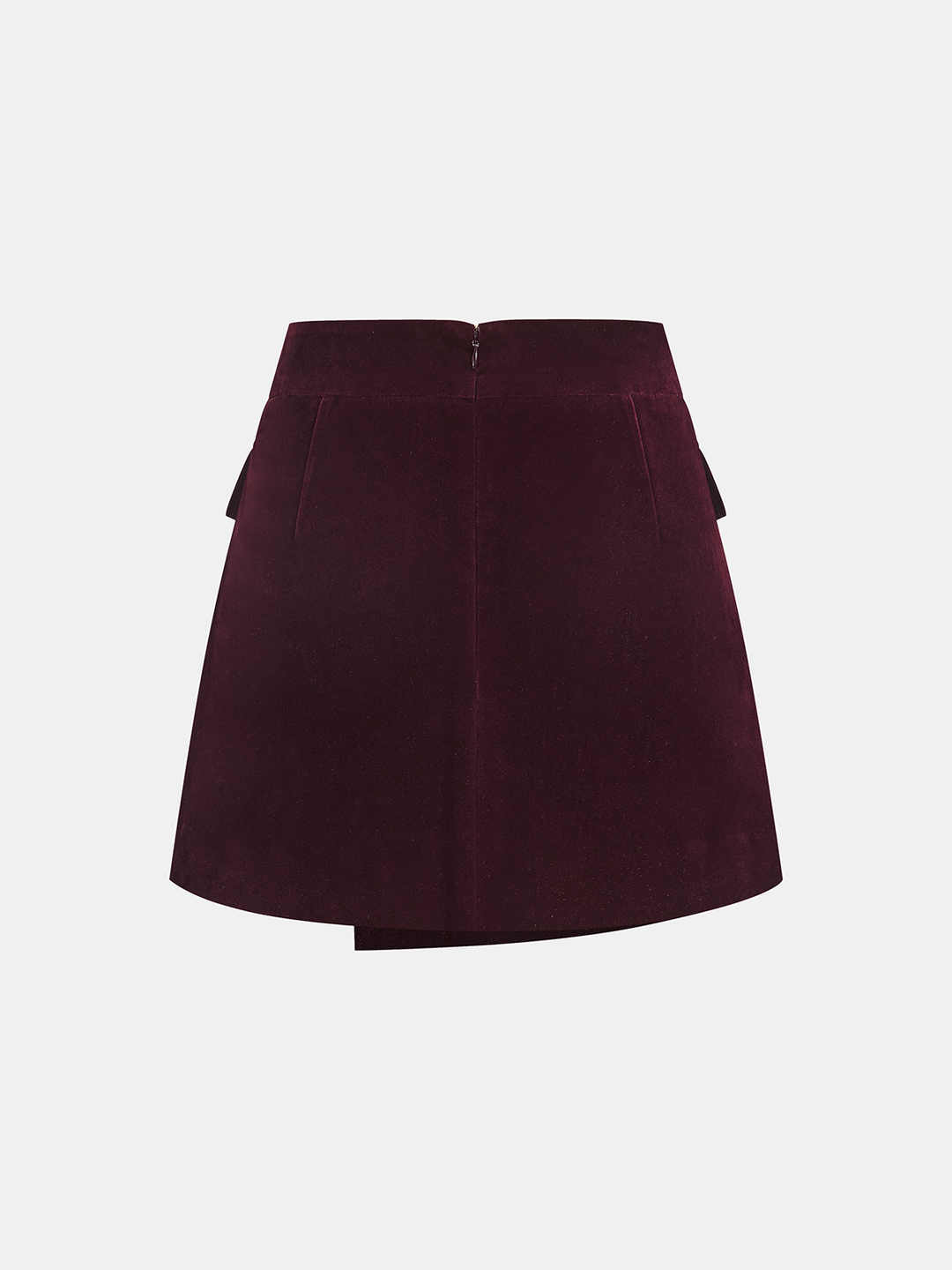 Corduroy Asymmetric Mini Skirt