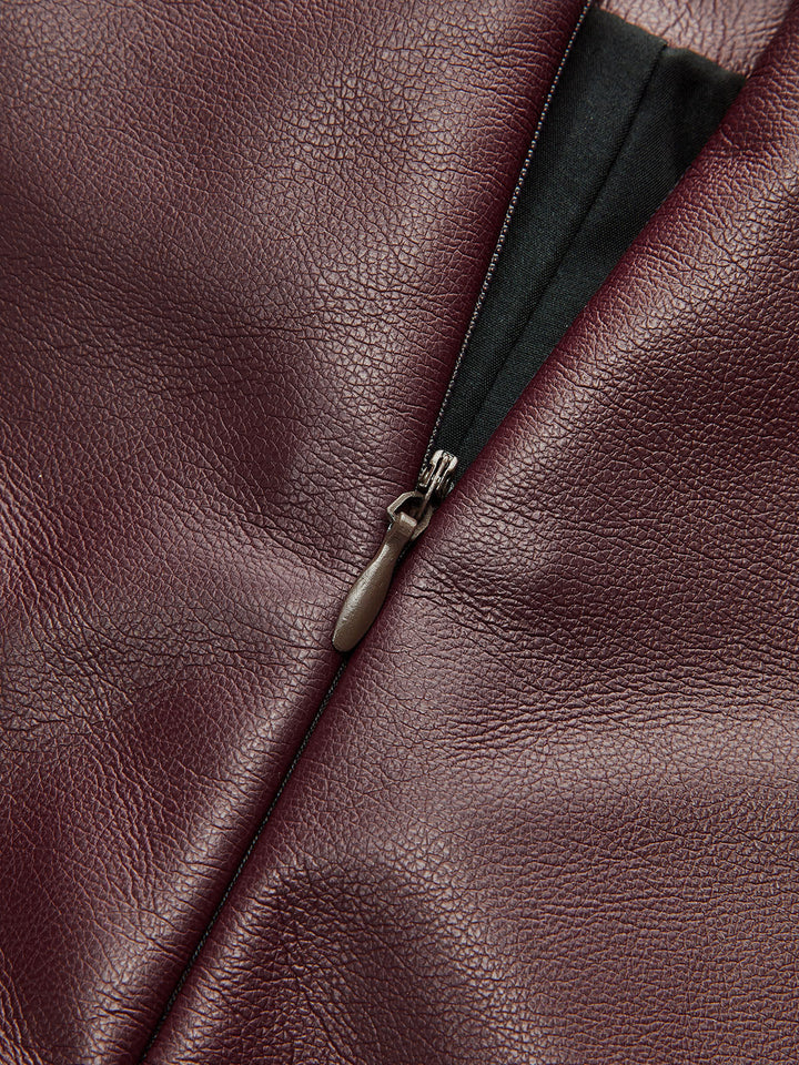 Twisted Lies Faux Leather Mini Skirt