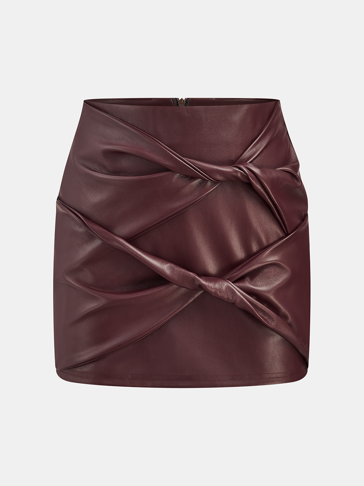 Twisted Lies Faux Leather Mini Skirt