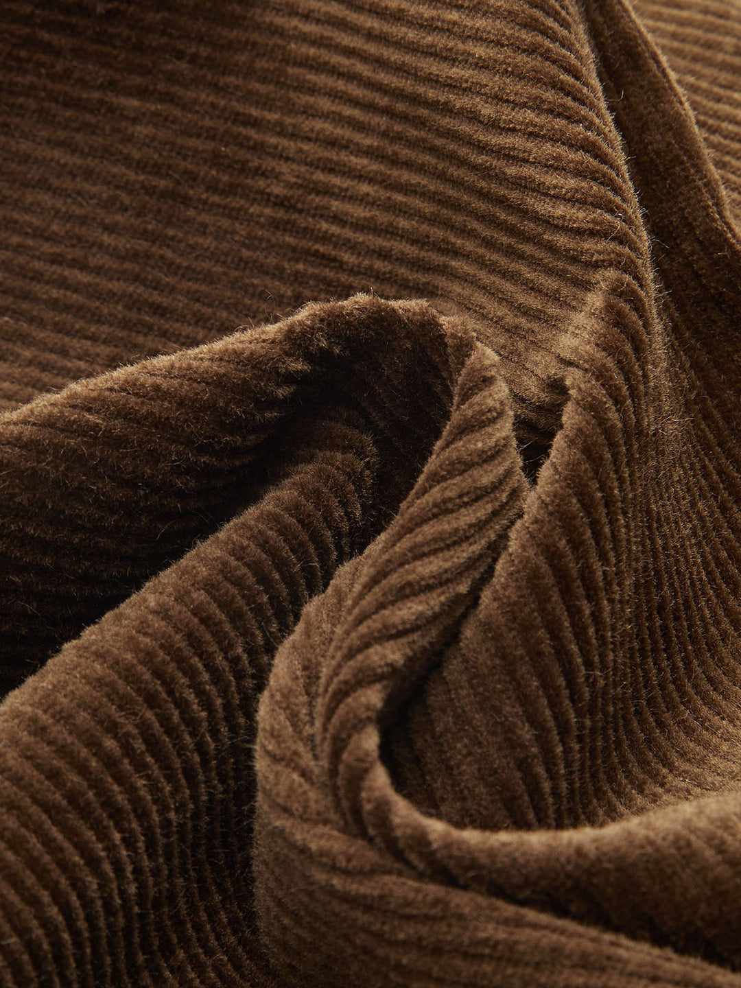 Mid-Waist Corduroy Wide-Leg Pants