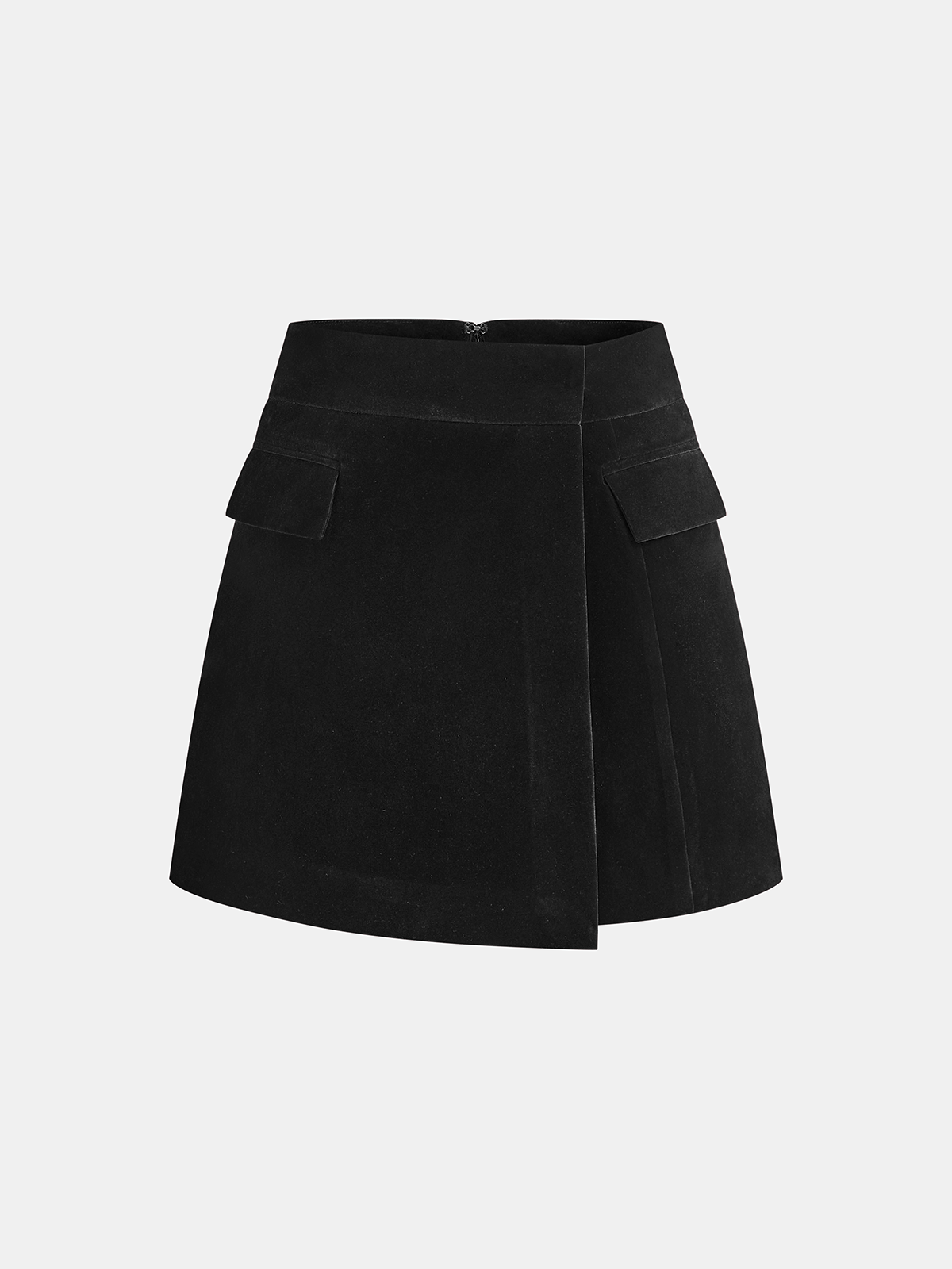 Corduroy Asymmetric Mini Skirt