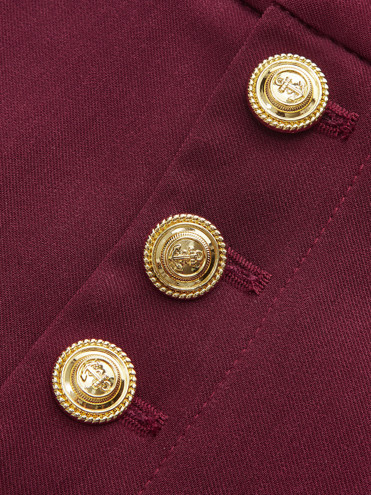 High-Waist Metal Button Pleated Wide-Leg Pants