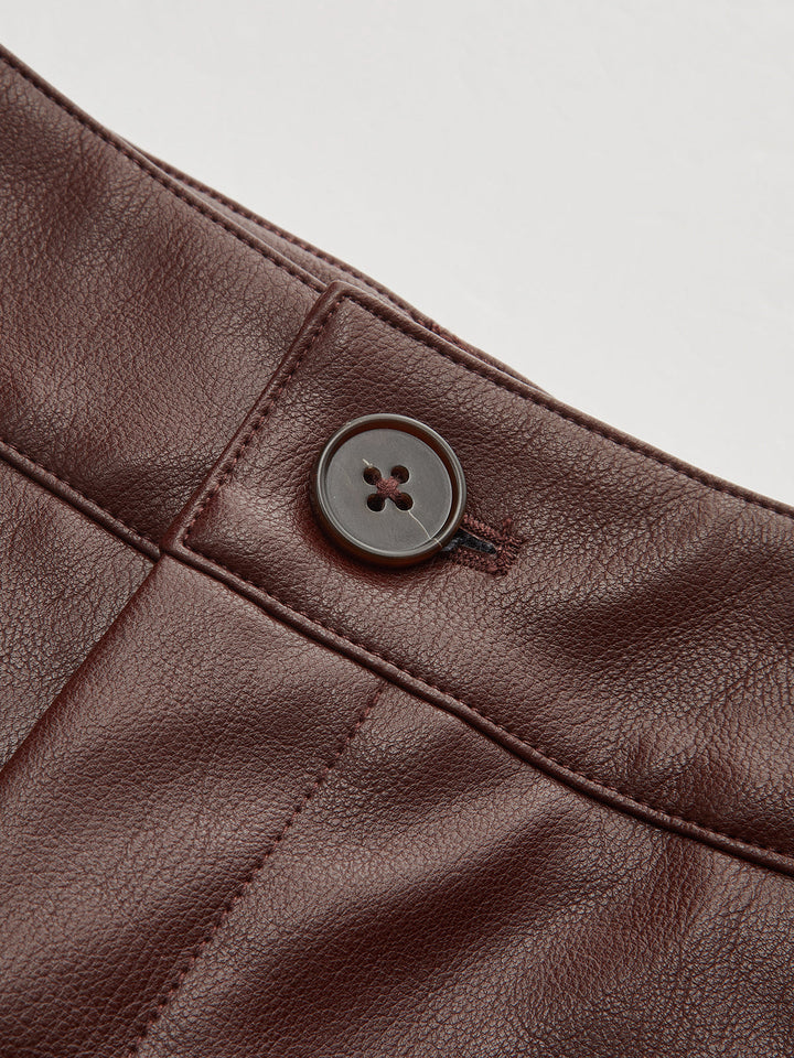 Faux Leather Paneled Balloon Pants