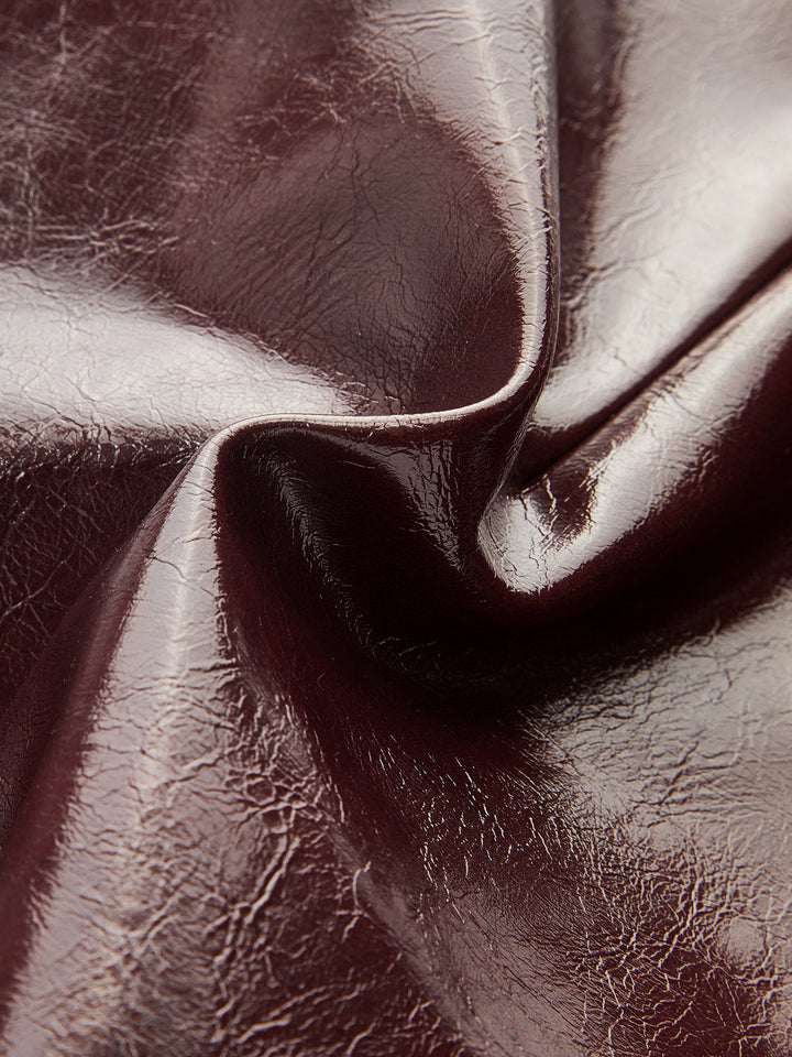 Metal Rose Faux Leather Skort