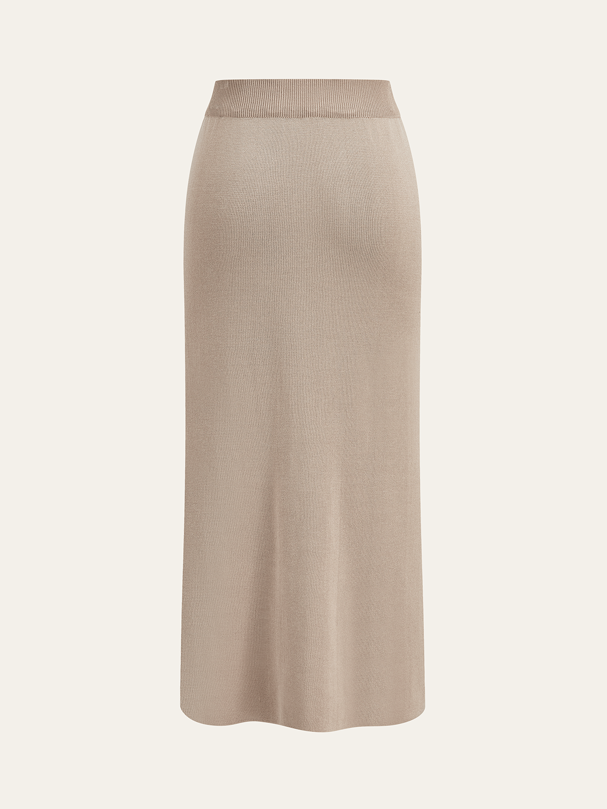 Metal Button Collared Cardigan and Midi Skirt Set