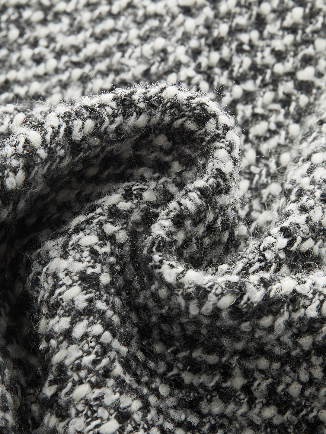 Metal Detail Tweed High-Waist Shorts