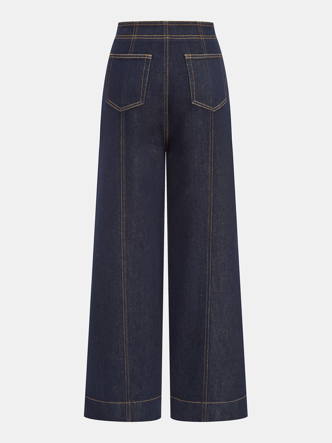 Horsebit Detail Denim Mid-Waist Jeans