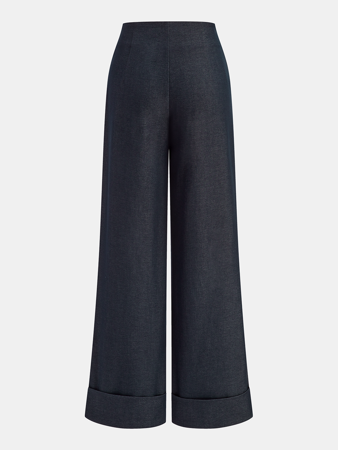 Metal Detail Mid-Waist Cuffed pants