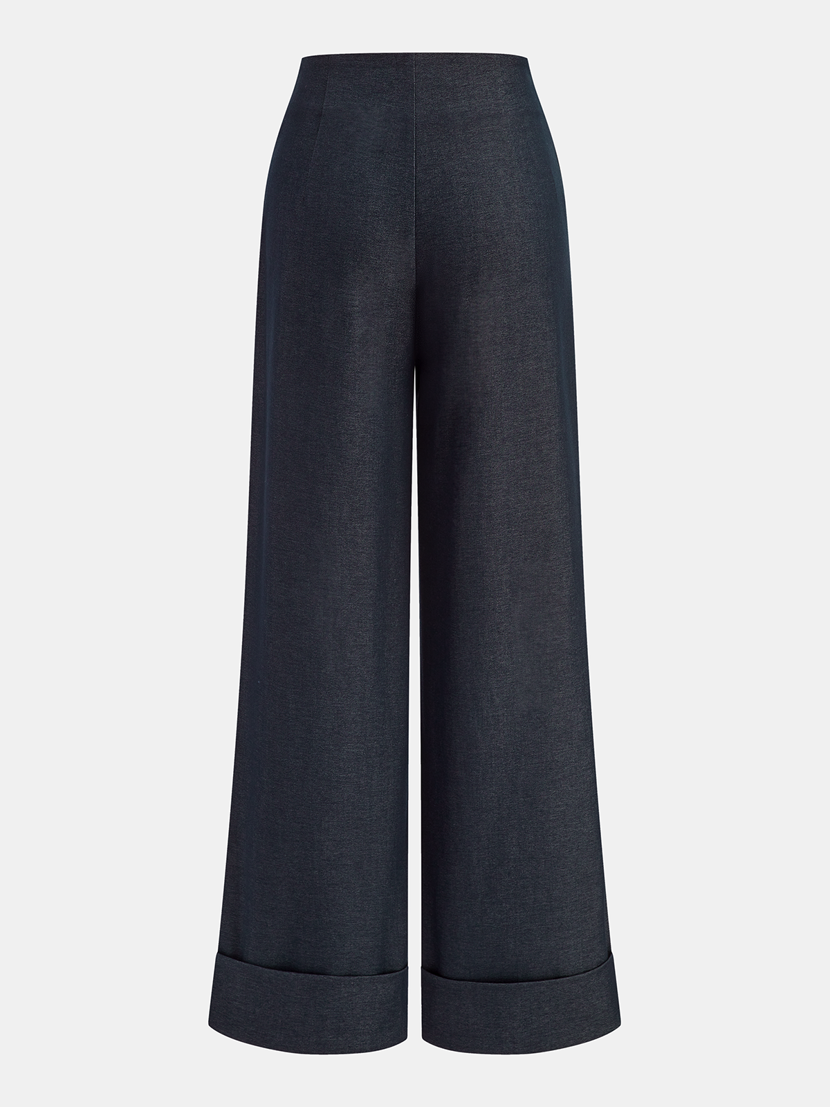 Metal Detail Mid-Waist Cuffed pants