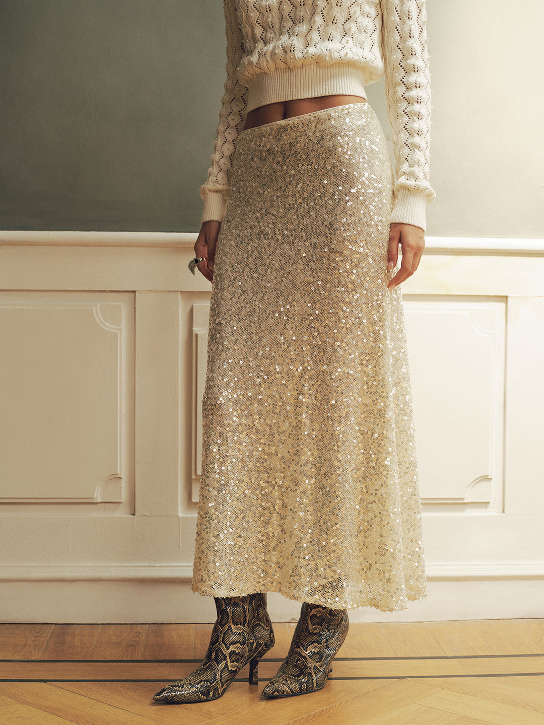Sequin Mermaid Maxi Skirt