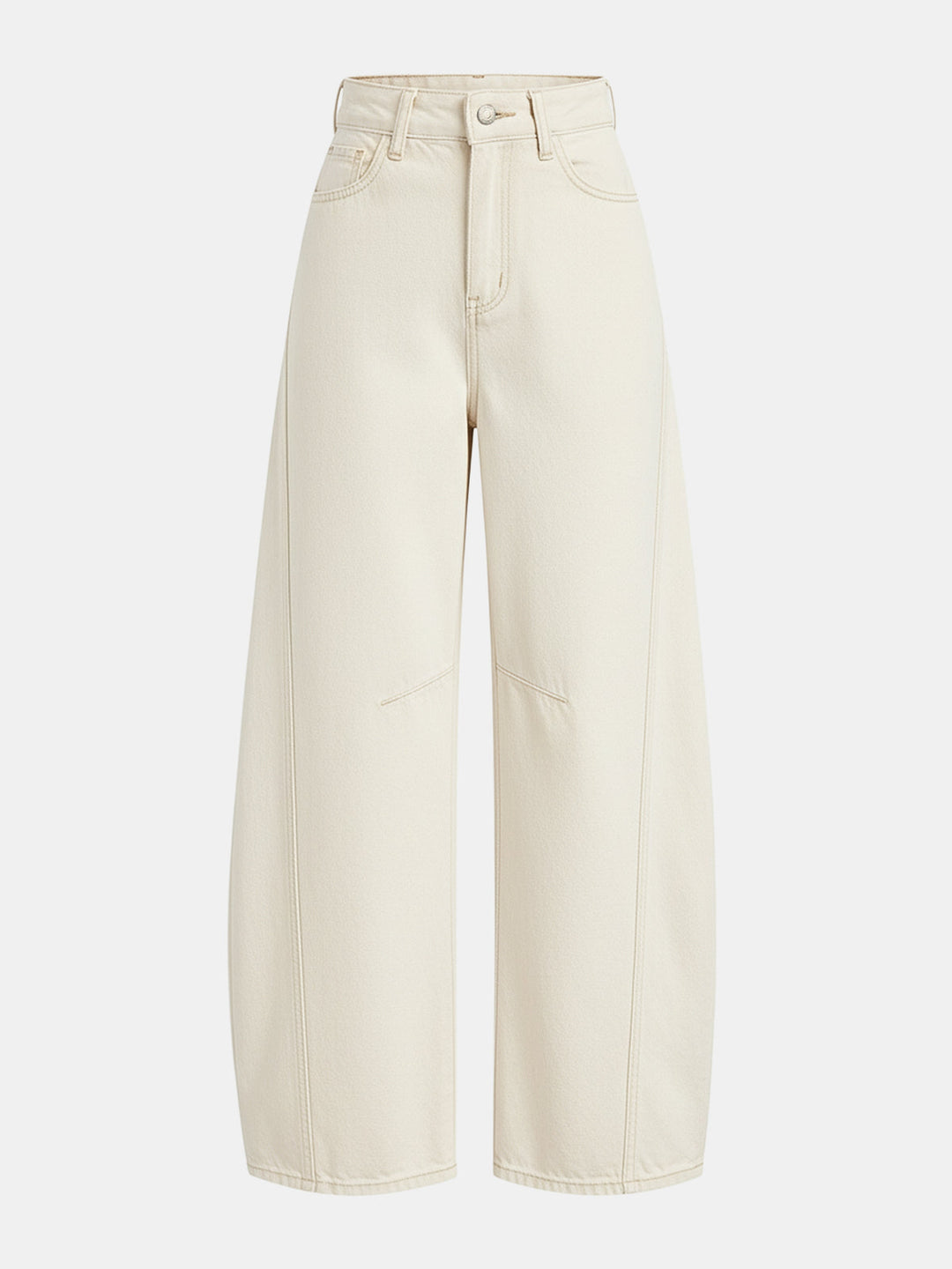 Denim Curved-Leg Jeans