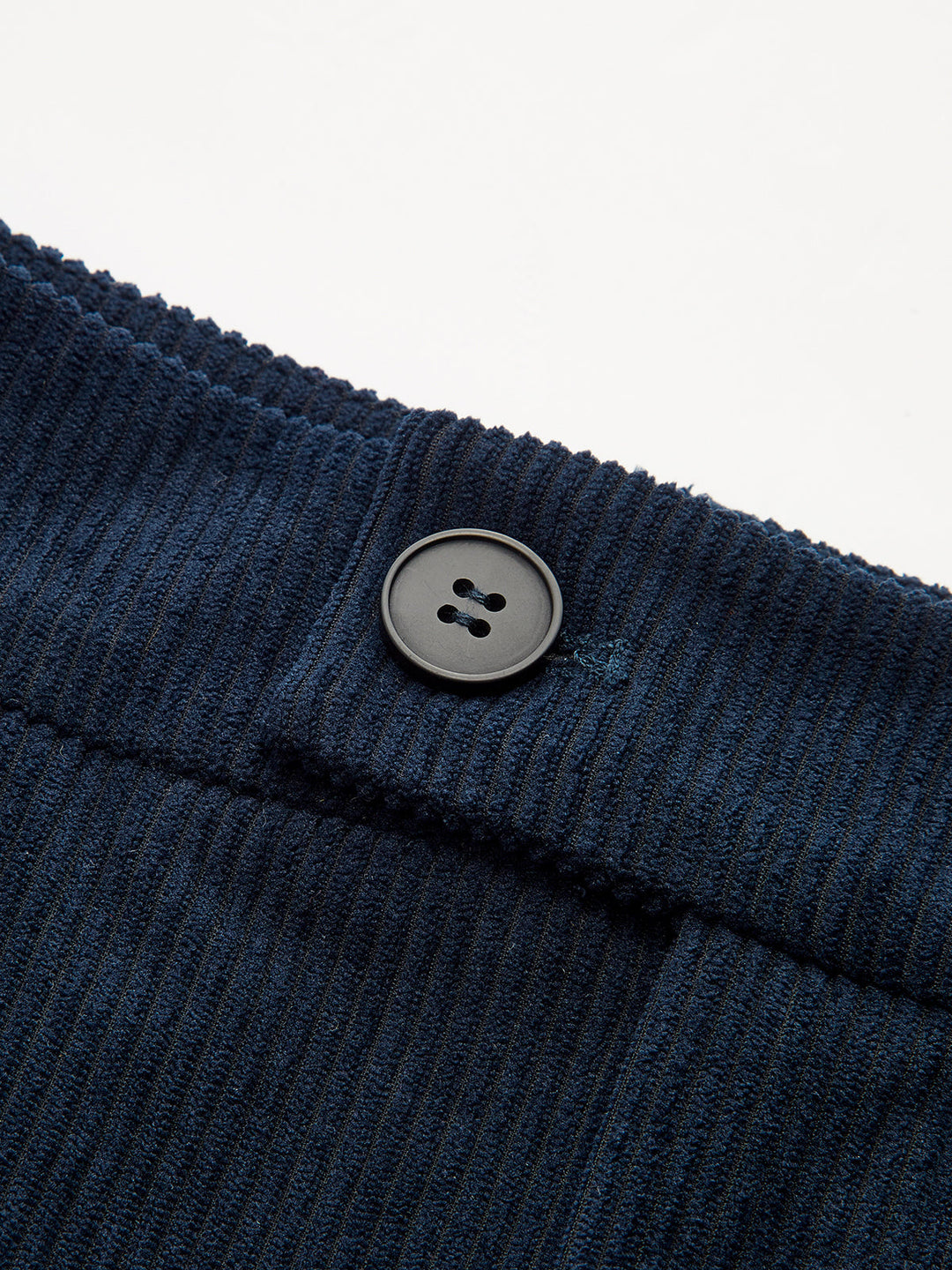 Corduroy Pleated Mid-Waist Wide-Leg Pants