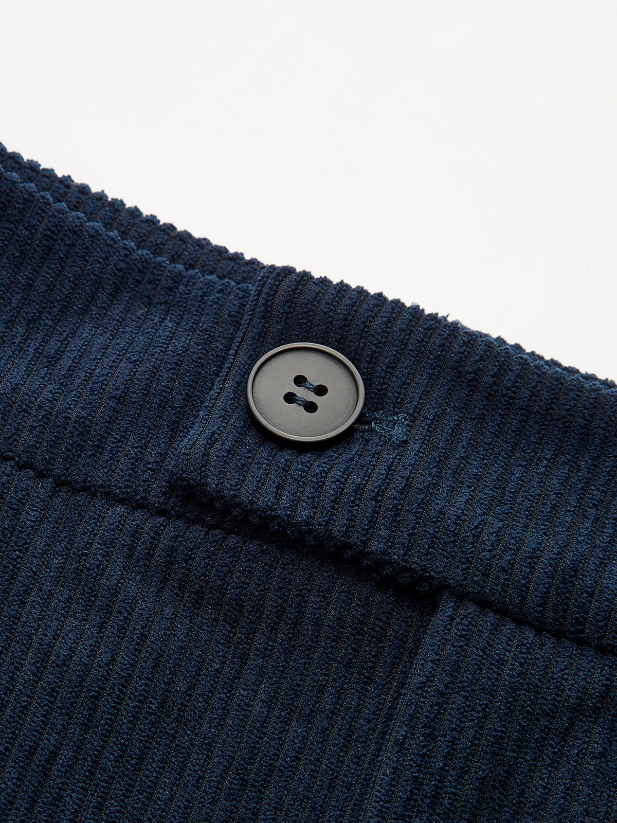 Corduroy Pleated Mid-Waist Wide-Leg Pants