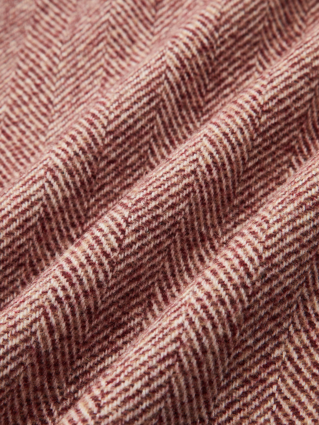 Herringbone Wool-Blend Wide-Leg Pants