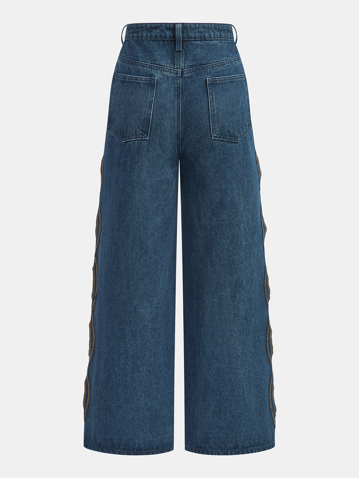 Irregular Cut-out Jeans