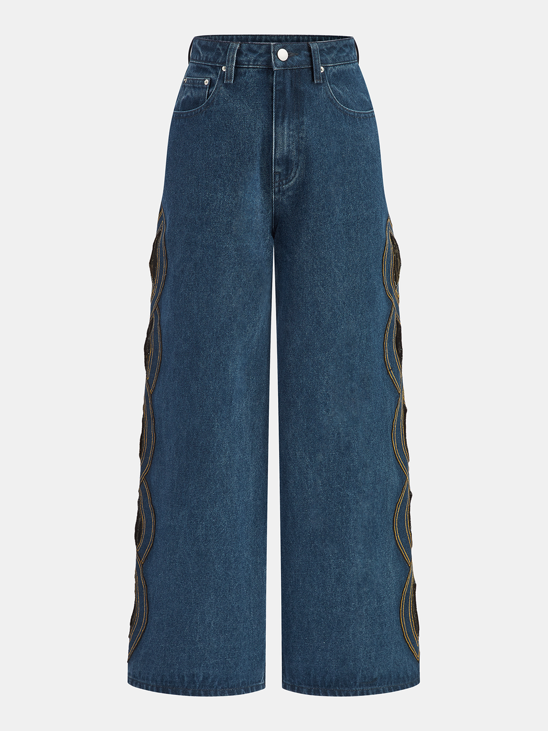 Irregular Cut-out Jeans