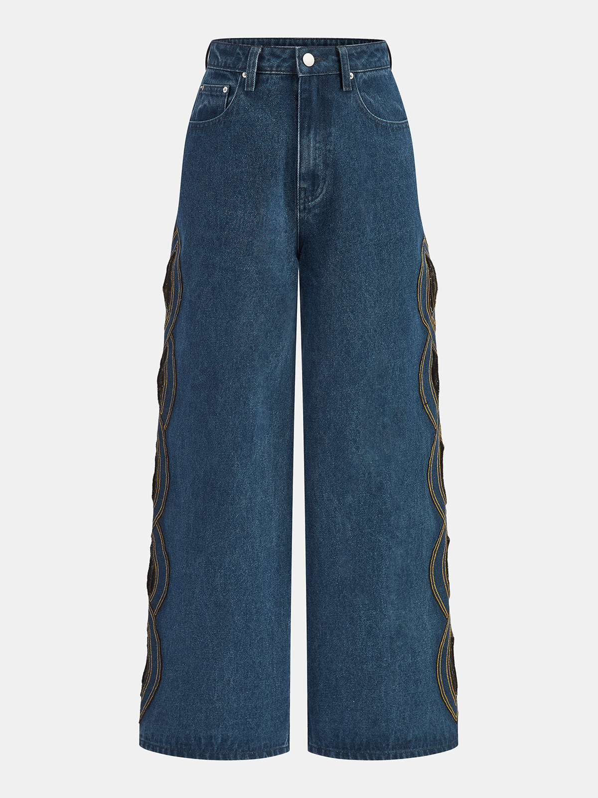 Irregular Cut-out Jeans