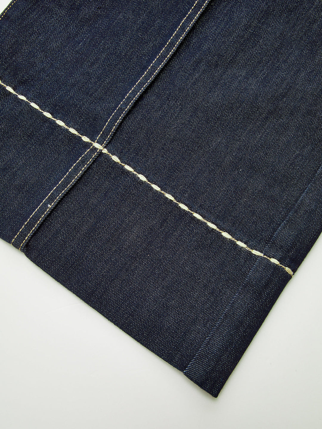 High-Waist Button Wide-Leg Denim Pants