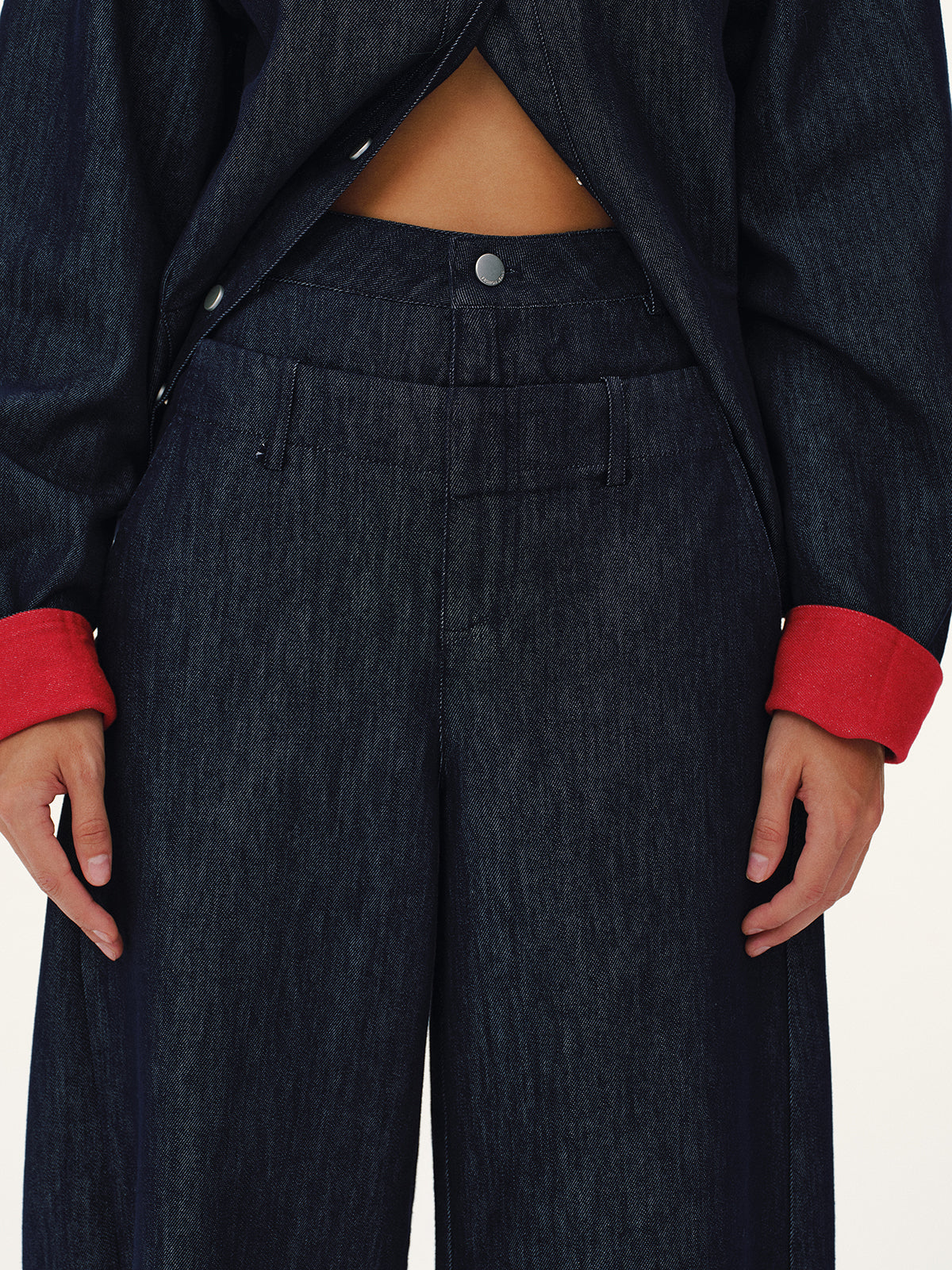 Heart-Back Denim Straight-Leg Jeans