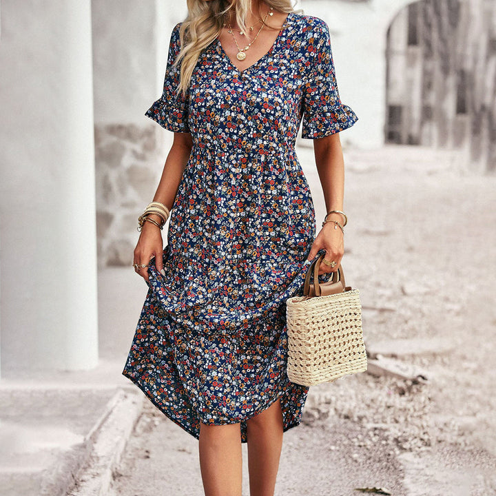Freya - Summer floral midi dress