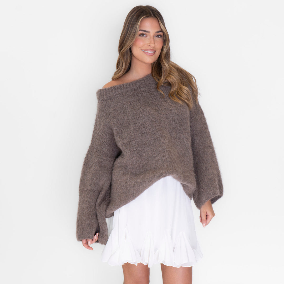 Ultra-Soft Off-Shoulder Knit