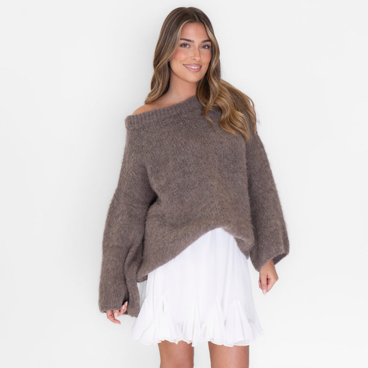 Ultra-Soft Off-Shoulder Knit