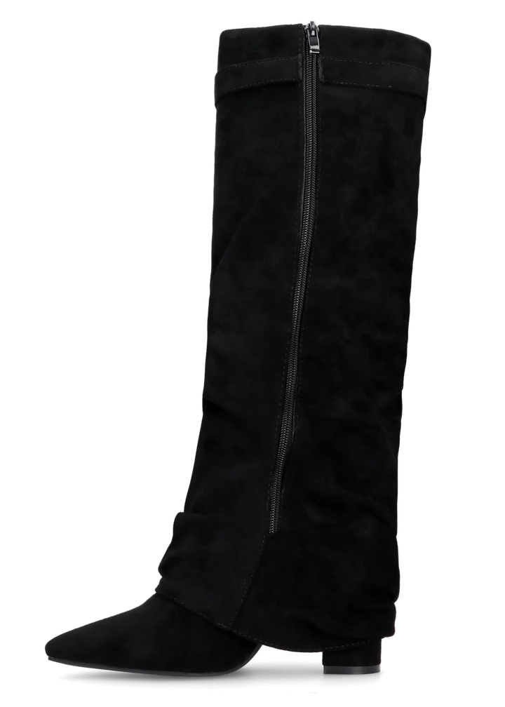 Lavista Slouchy Suede knee high boots - Black
