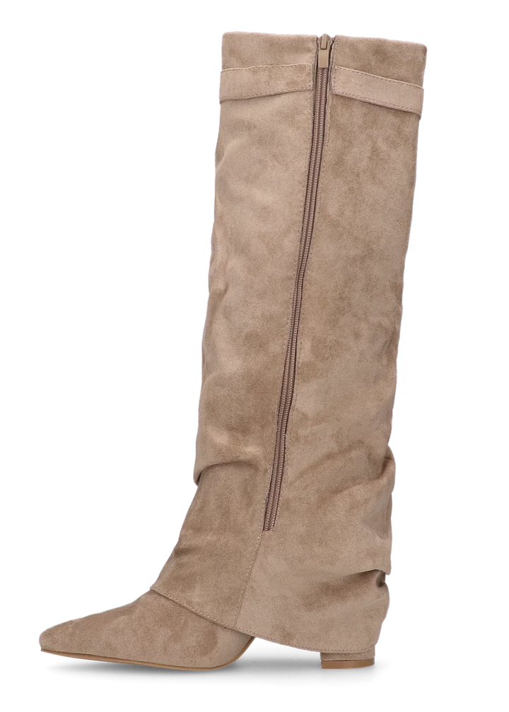 Lavista Slouchy Suede knee high boots - Beige