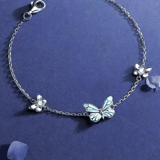 Dreamy Blue Butterfly Jewelry 2-in-1 Set