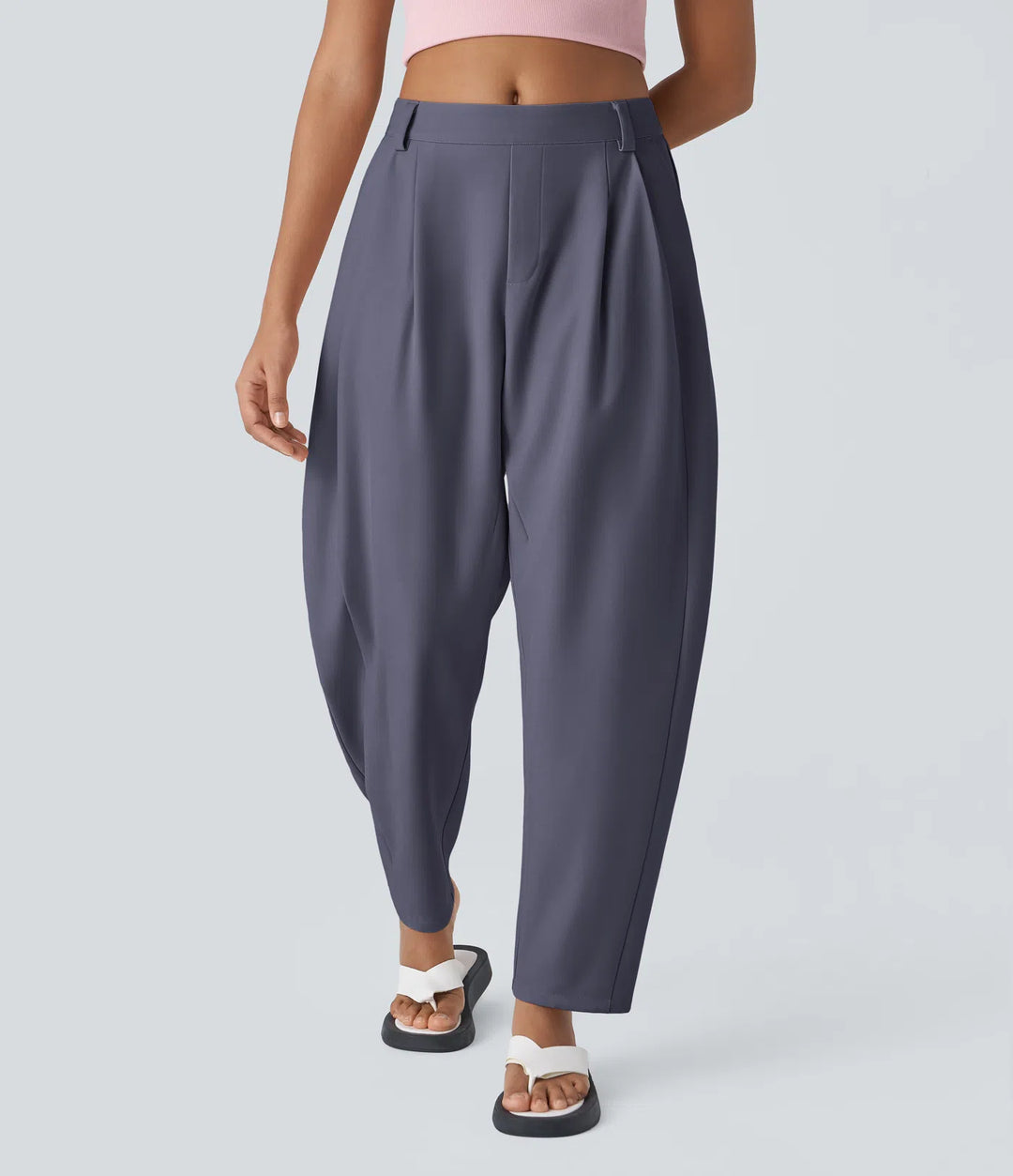 Mid Rise - Side Pocket Barrel Leg Work Trousers