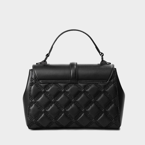 Commuter Genuine Leather Embossed Tote Crossbody Bag