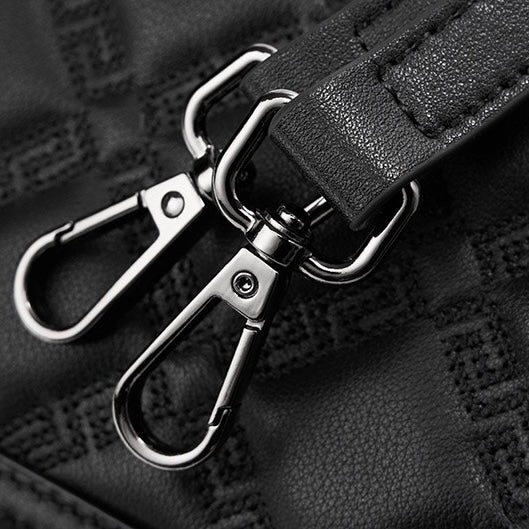 Commuter Genuine Leather Embossed Tote Crossbody Bag