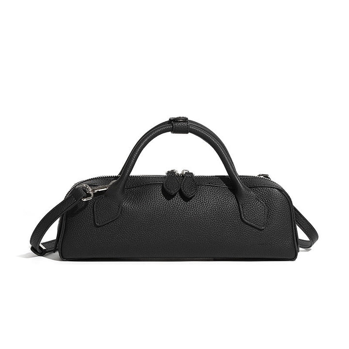 Top Grain Genuine Leather Large Capacity Baguette Handbag
