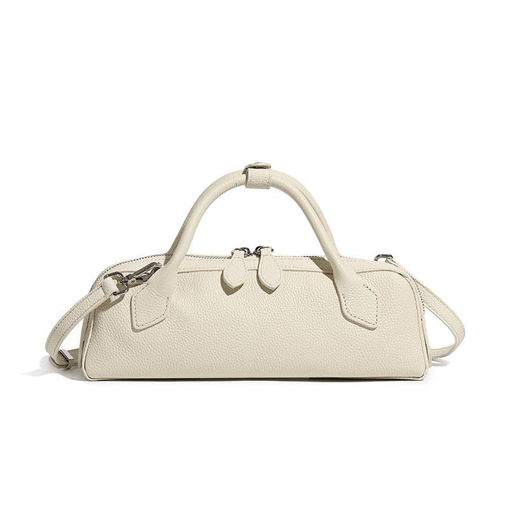 Top Grain Genuine Leather Large Capacity Baguette Handbag