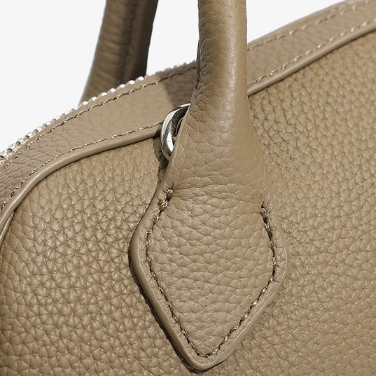 Top Grain Genuine Leather Large Capacity Baguette Handbag